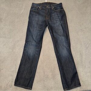 Nudie Jeans Lean Dean Blue Denim Deep Sparkle Mens Size 36x34 See Measurements